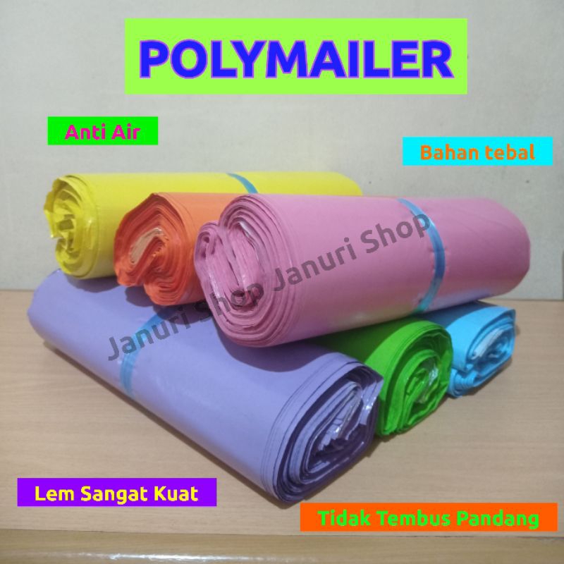 

[ Promo ] Polymailer 30 x 40 isi 100 pcs Lem, hitam & Warna.