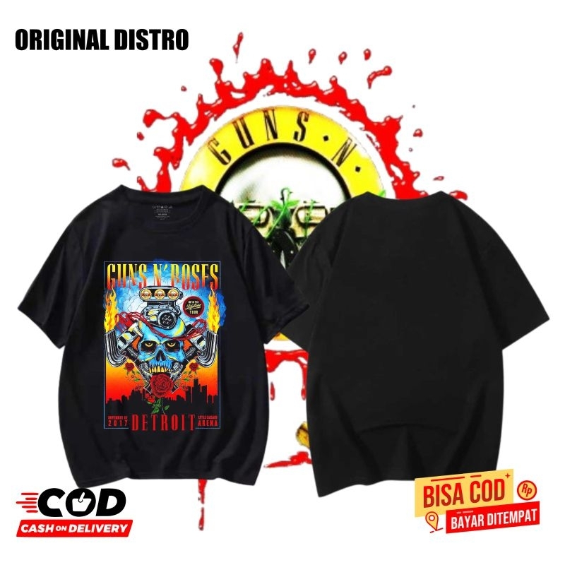 tshirt metal GUNS N ROSES distro original | kaos pendek casual band GUNS N ROSES original distro | k