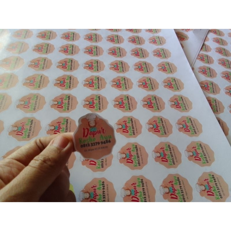 

Stiker Label Makanan / Snack / Toples Custom