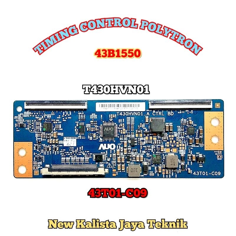 TCON TV POLYTRON 43B1550 ORIGINAL AUO 43T01-C09 TCON PLD 43B1550 TICON 43B1550 TIKON TV PLD43B1550 T