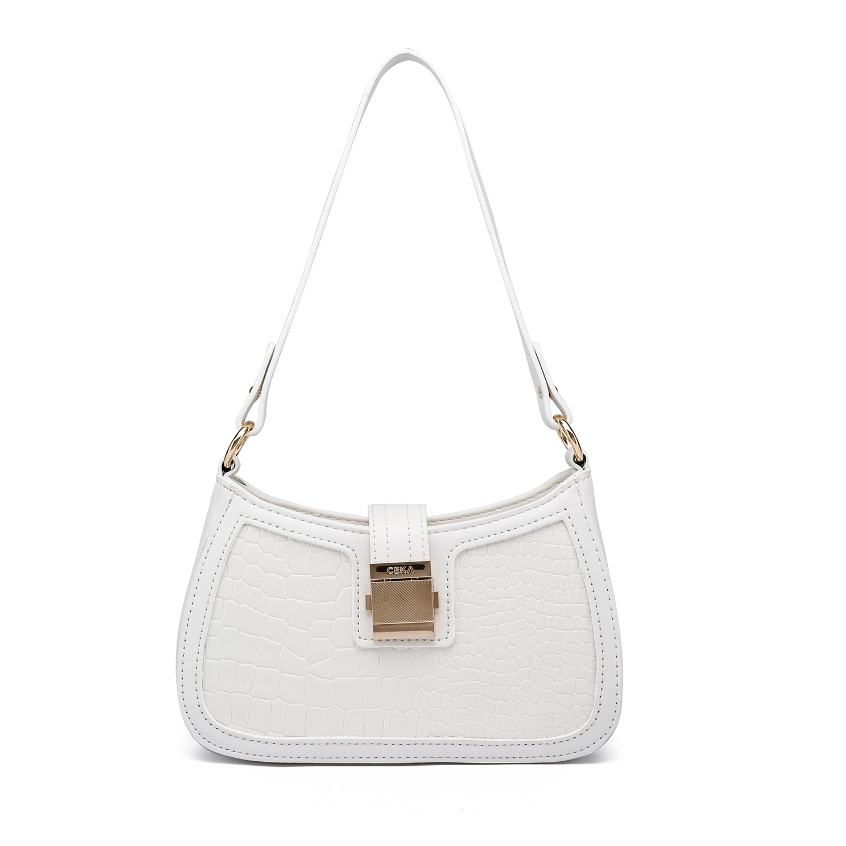 Tas Wanita Laila Shoulder Bag Tas Underarm Bag Tas Bahu Wanita Fashion Kulit Croco Hitam CK Bag Indo