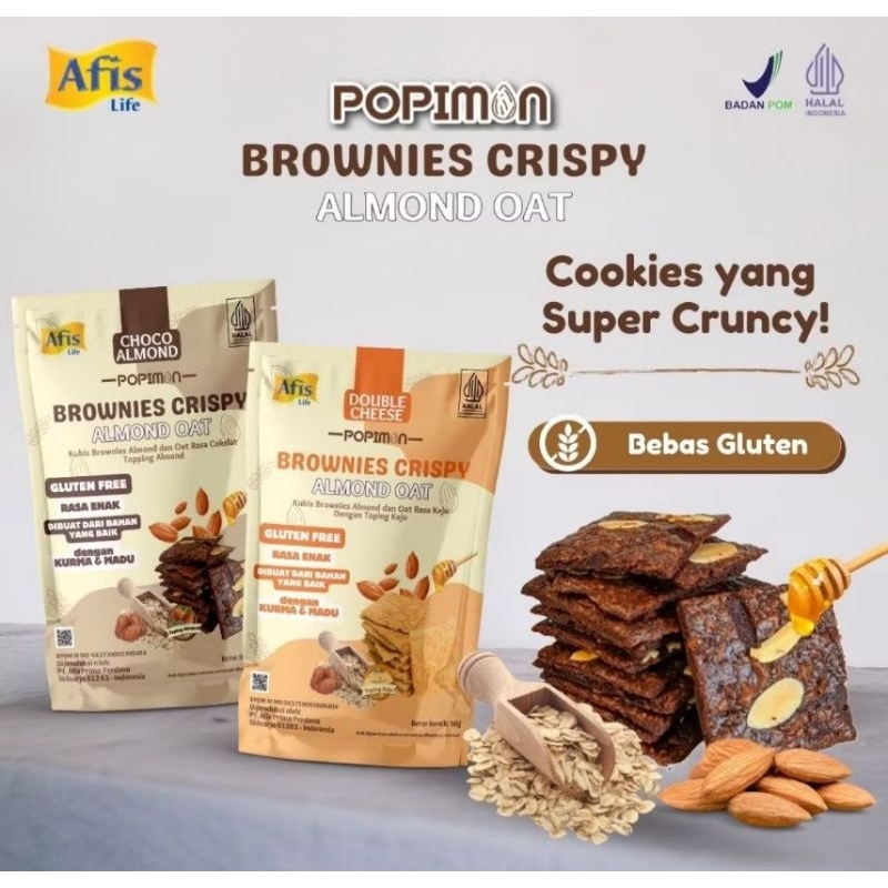 

Brownies Crispy Almond Oat - Popimon Afis