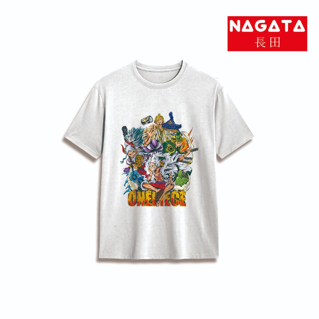 Nagata Kaos Pria Distro Cartoon One Piece - T-shirt Unisex Baju Lengan Pendek Sablon V1
