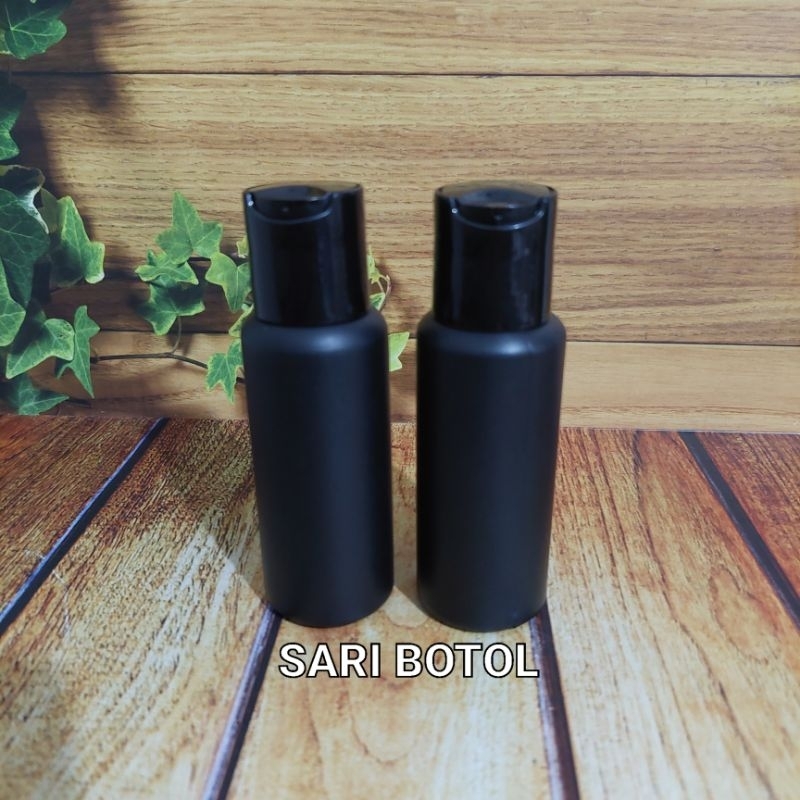 BOTOL PRESSTOP 60ML HDPE FULL HITAM
