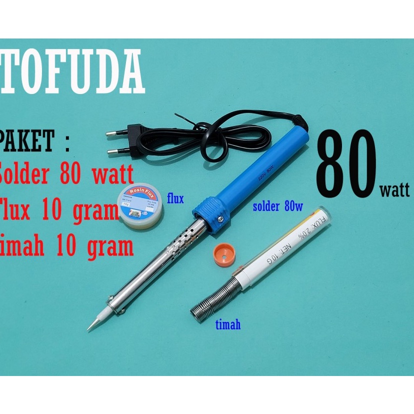 Kejutan Besar  Paket solder listrik 8w tofuda  solder 8w  timah  flux  8 watt