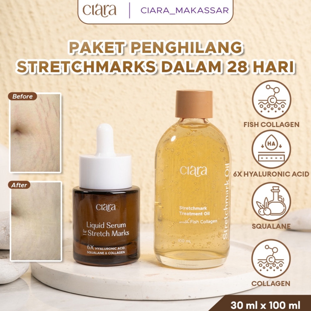 Ciara Stretchmark Treatment Oil X Stretchmark Serum KODE R9Y9
