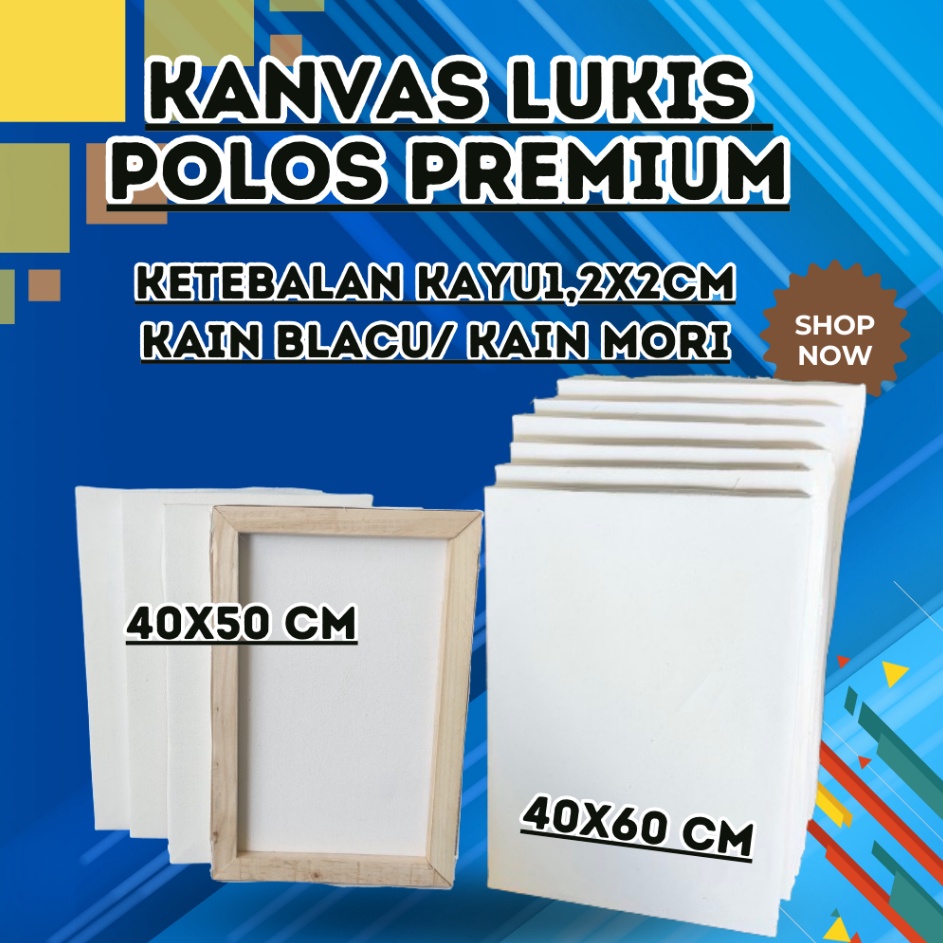 

Promo Puas kanvas lukis 4x5 4x6cm polos kain blacu premium