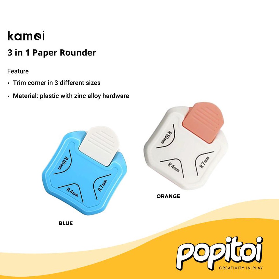

Gratis Bubble Wrap Kamei 3 in 1 Paper Corner Puncher Rounder alat lengkungan sudut kertas kadomaru