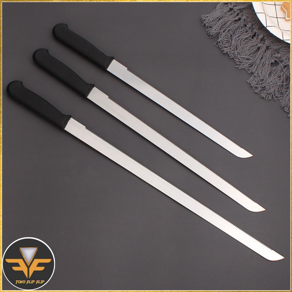 Grosir Istimewa  Pisau roti stainless pisau gerigi panjang serrated Bread Cake Knife  Pisau Roti  Pi
