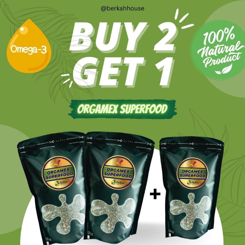 ORGAMEX SUPERFOOD Kaya Omega dan Tinggi Kalsium