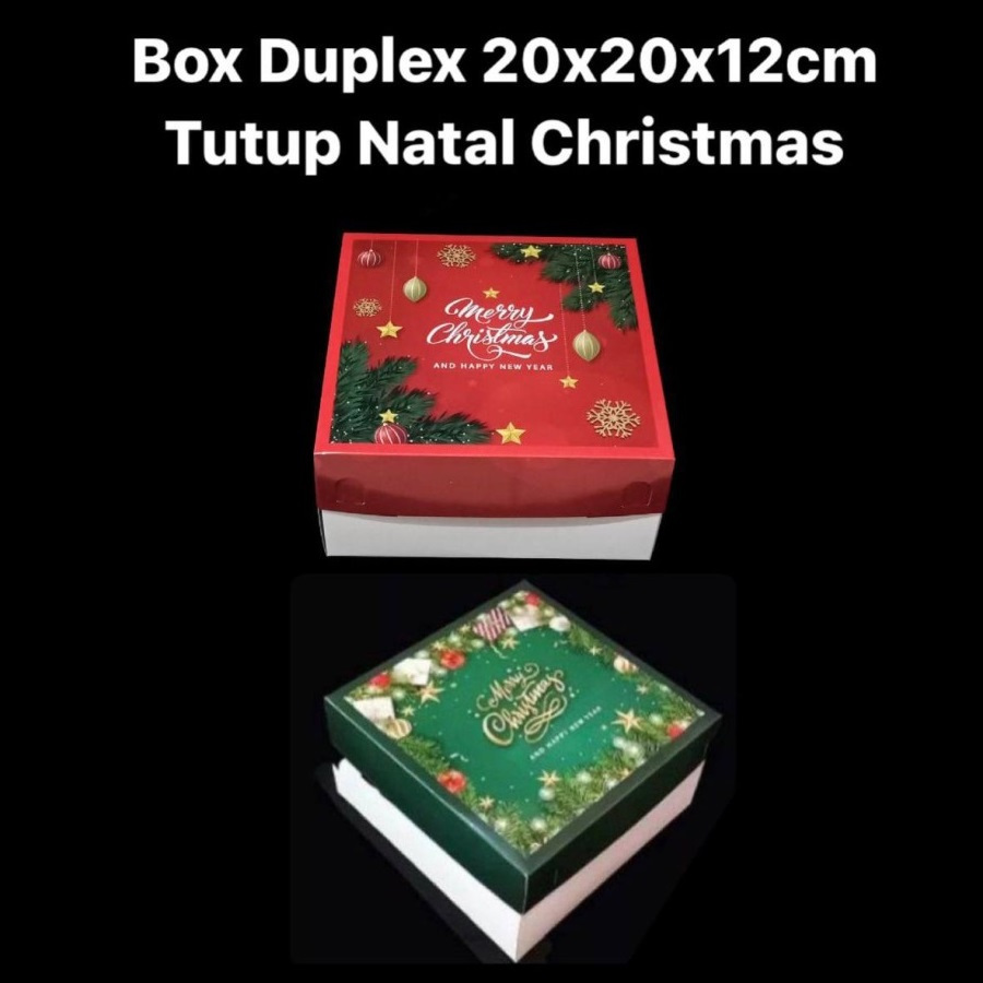 

( 5 pcs ) Kardus Chiffon Cake Hampers Natal Box Christmas 20x20x12 cm Muat 4 Toples Tabung 600ml