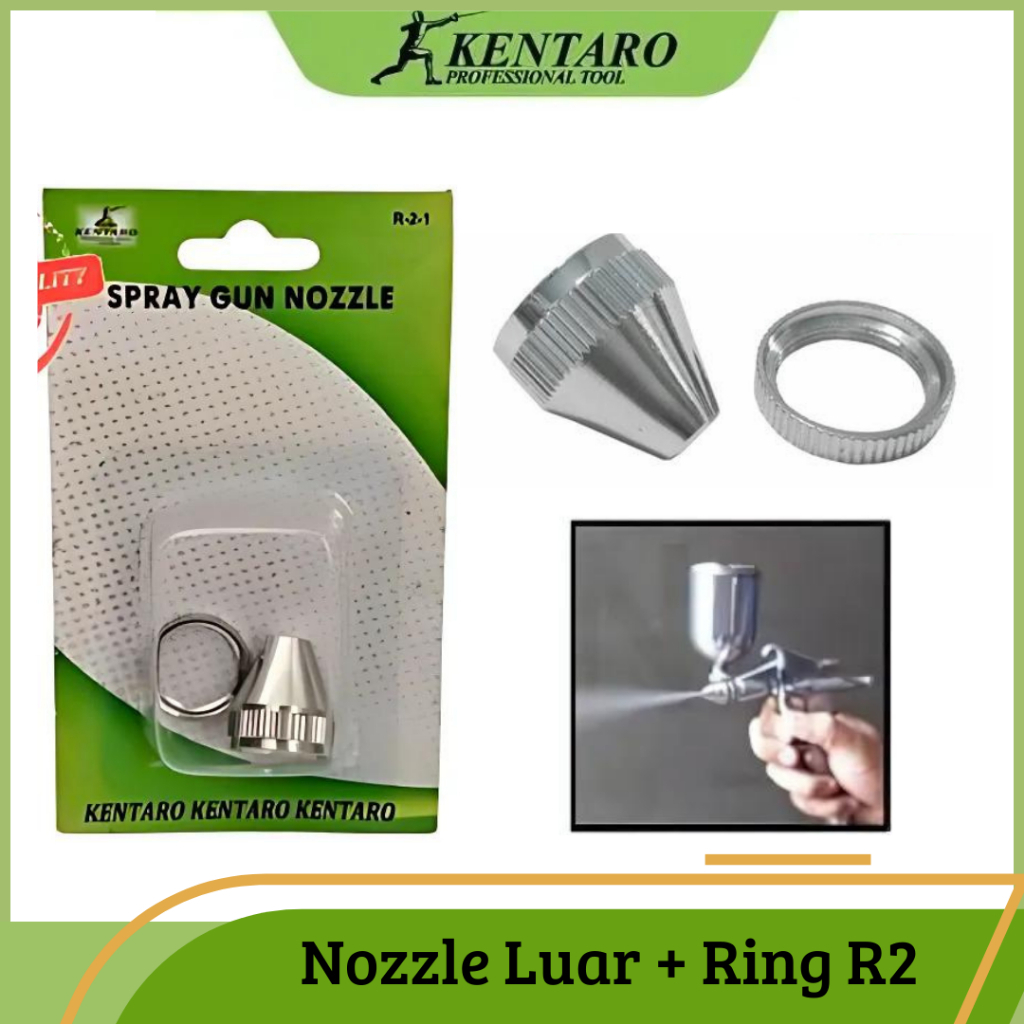 KENTARO Spray Gun Nozzle Luar + Ring  R2 / Kepala Spray Gun Cat KENTARO
