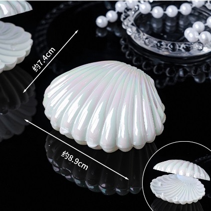 Topper Kerang kilau shell hiasan kue kerang mermaid