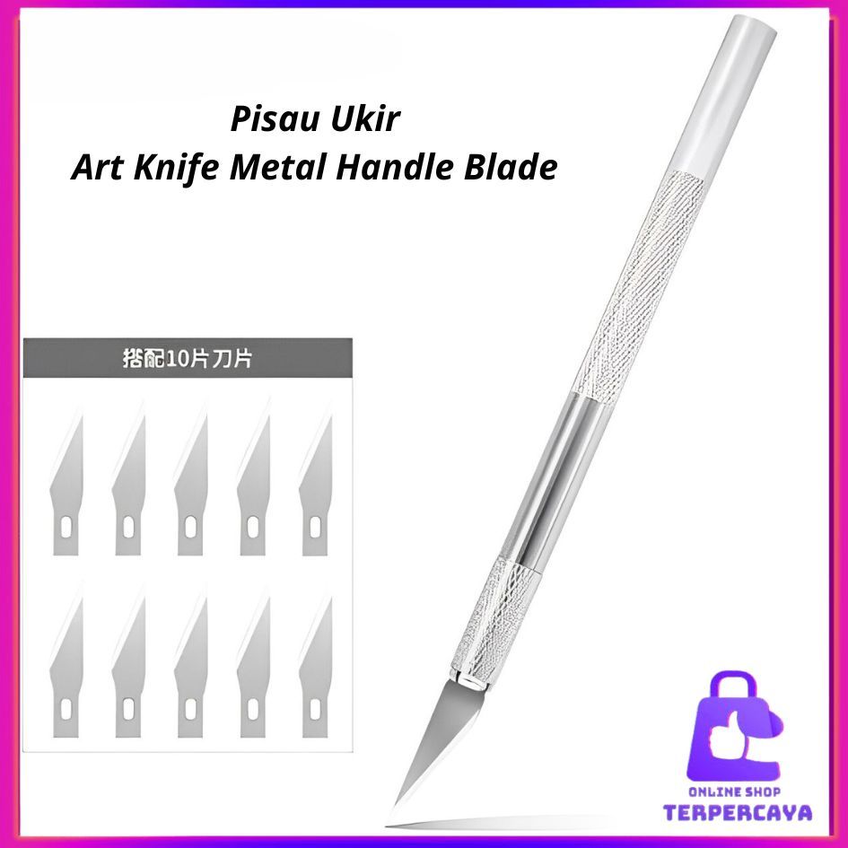 

OST Art Knife Metal Handle Blade Pisau Ukir Seni 5 isi Cutter Hobby Crafting Pisau Bonsai Sayat Ukir Pen Cutter Set Mata dan Gagang Art Knife