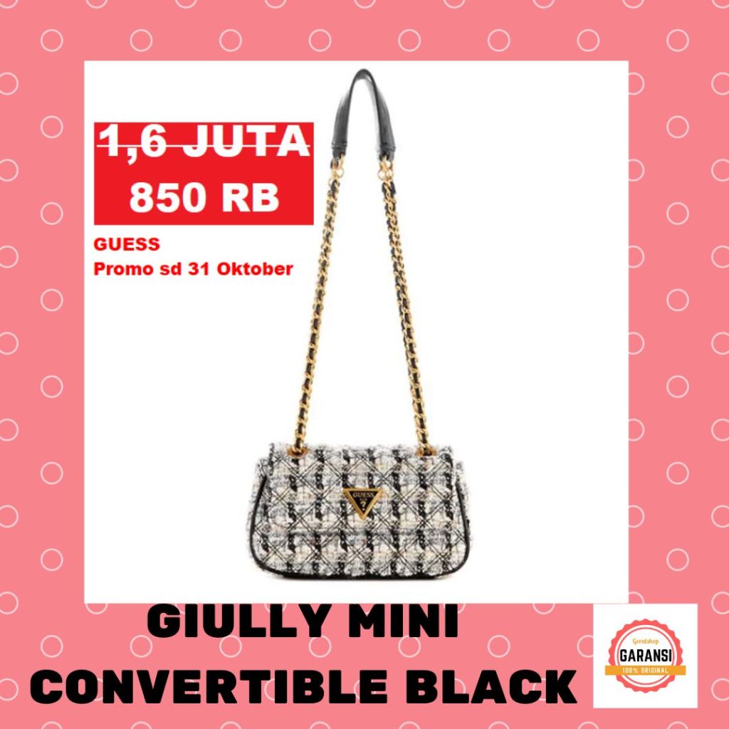 Tas Guess shoulder bag seri GIULLY MINI CONVERTIBLE sale original 100%