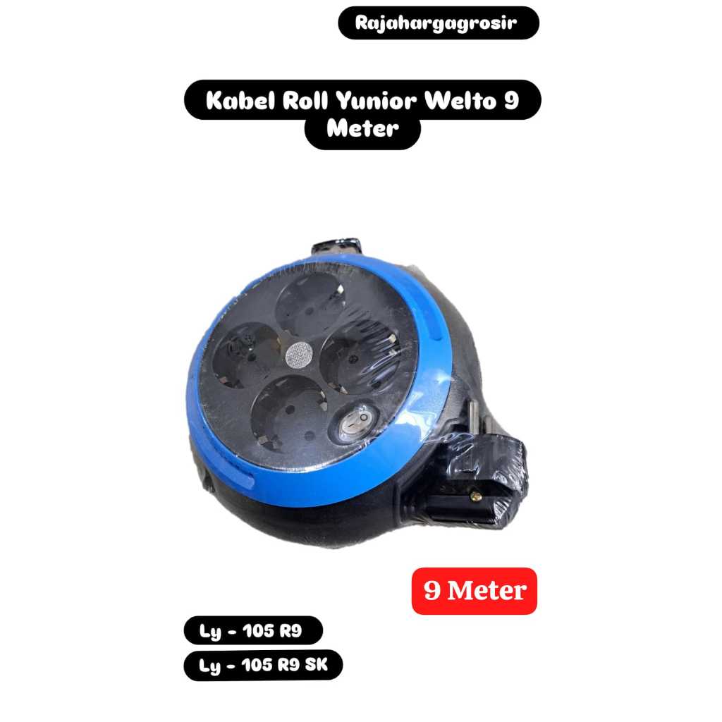 Kabel Roll YUNIOR Welto // LY - 105 Stop Kontak Gulung Retractable Cable Reel // LY-105 R9 SK