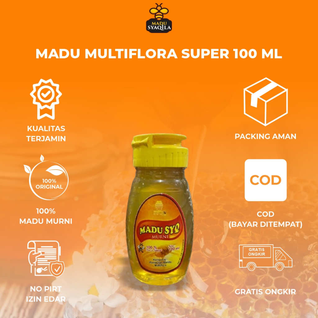 

MADU SYAQILA KEMASAN 100ML | MADU ASLI | MADU MENTAH | RAW HONEY 100%