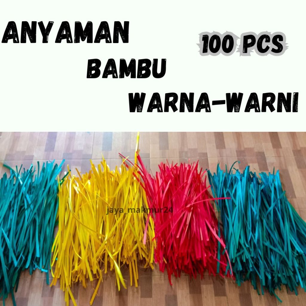 iratan bambu anyaman /  bahan anyaman bambu warna