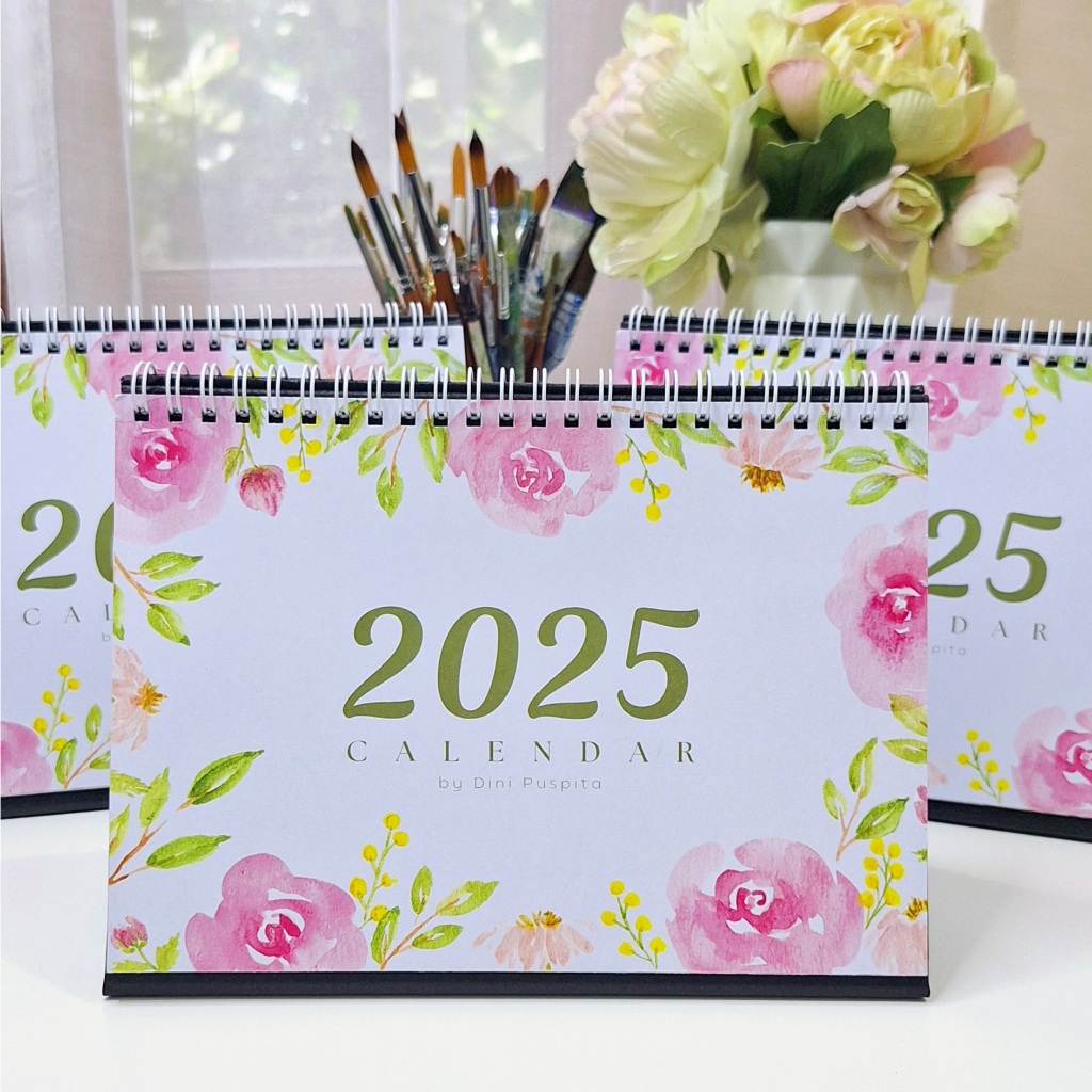 

Kalender Meja Aesthetic 2025 A5 Floral