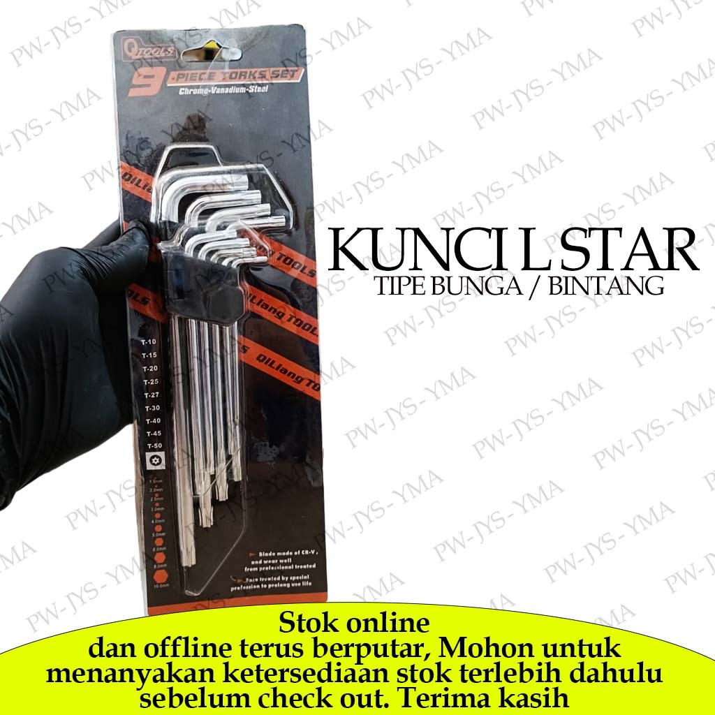 KUNCI L STAR / KUNCI L BUNGA SET / KUNCI BUNGA L