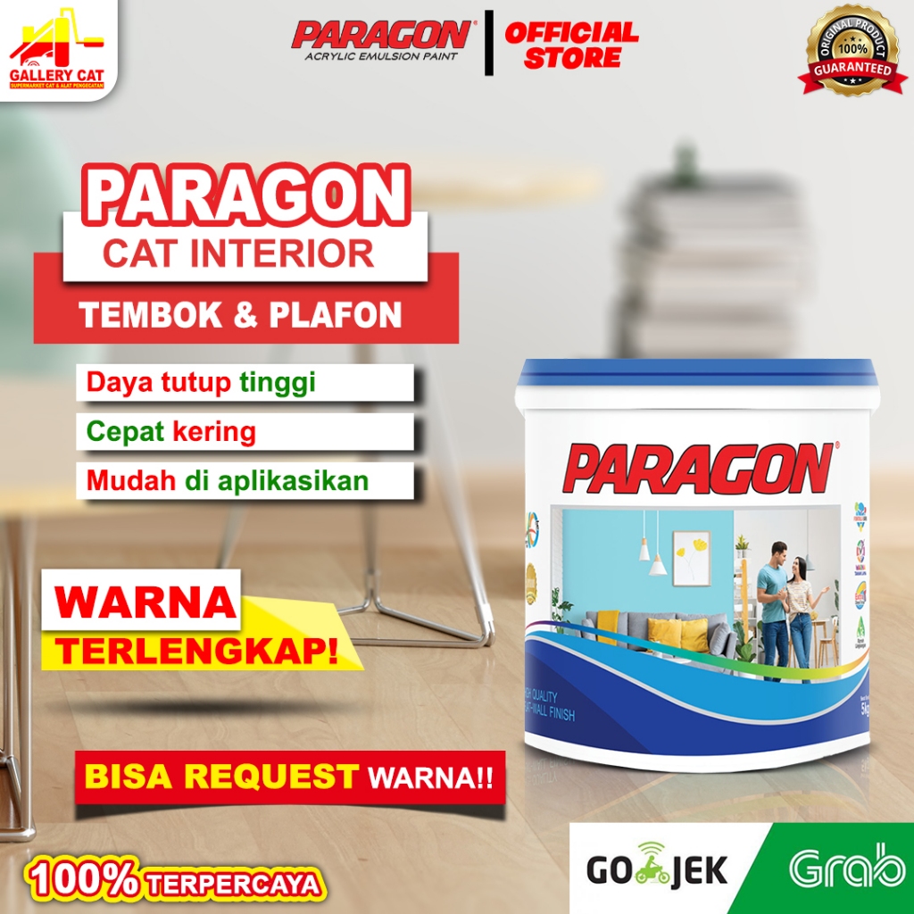 TERMURAH PARAGON CAT TEMBOK 5 KG READY SEMUA WARNA