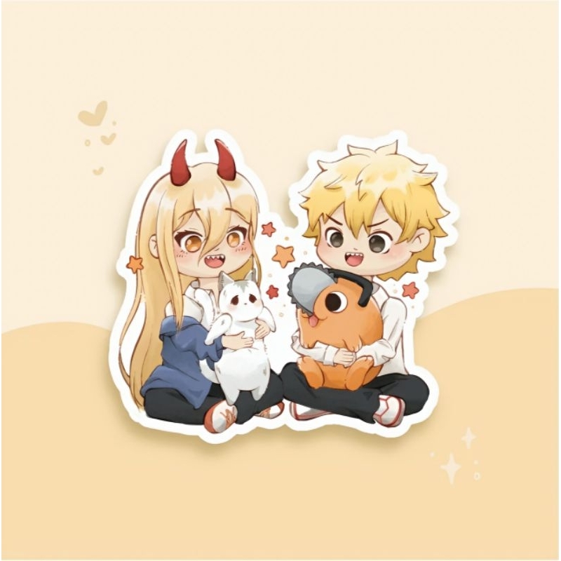 

denji power sticker | chainsaw man | waterproof | aesthetic sticker | sticker sheet pack | planner sticker