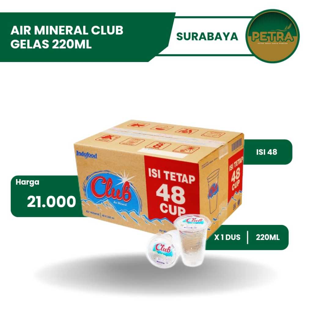 

Air Mineral Club Gelas 220ML