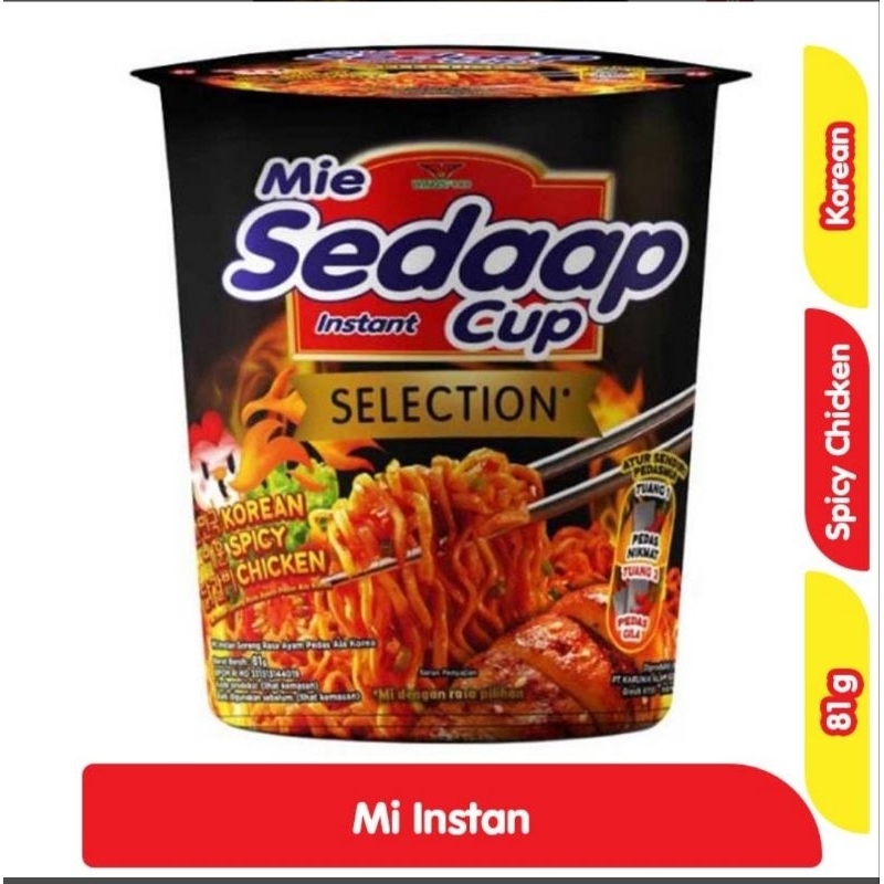

Sedaap Mie Instant Goreng Selection Cup Korean Spicy Chicken 81 g