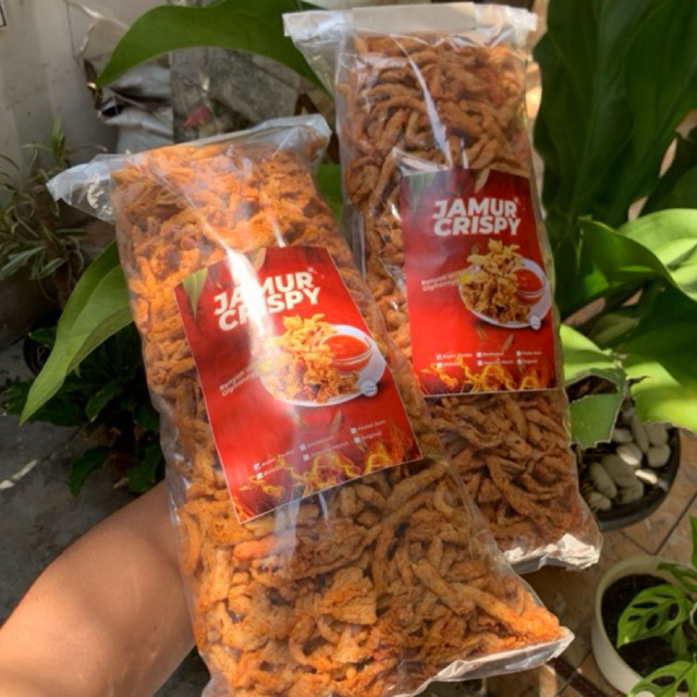 

TERLARIS 1 Kg Camilan Snack Keripik Jamur Crispy Pedas, Gurih, Renyah