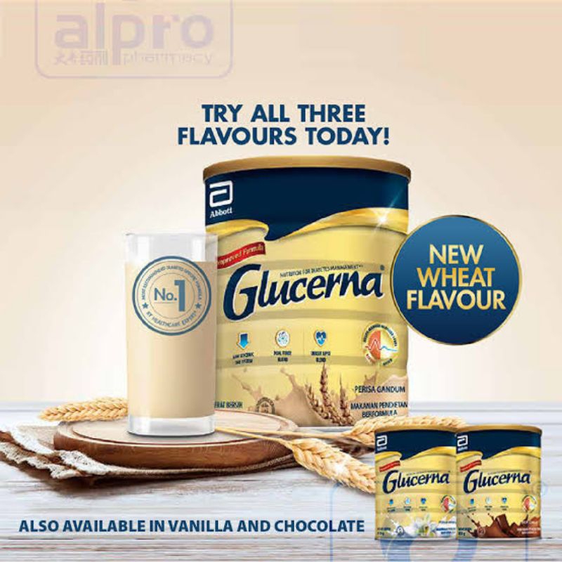 

Glucerna Vanilla Wheat Coklat 800 Gram Susu Diabetes Original