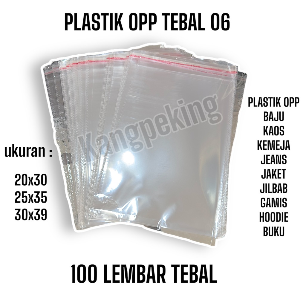 Plastik OPP TEBAL UKURAN 25x35 / Plastik Garment / Plastik Kemasan Baju / PLastik Seal Lem