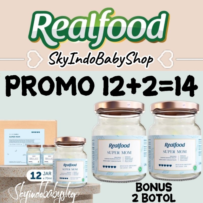 

Realfood Super Mom 12 Botol Bonus 2 Botol ( Minuman Sarang Burung Walet ) Bpom Halal