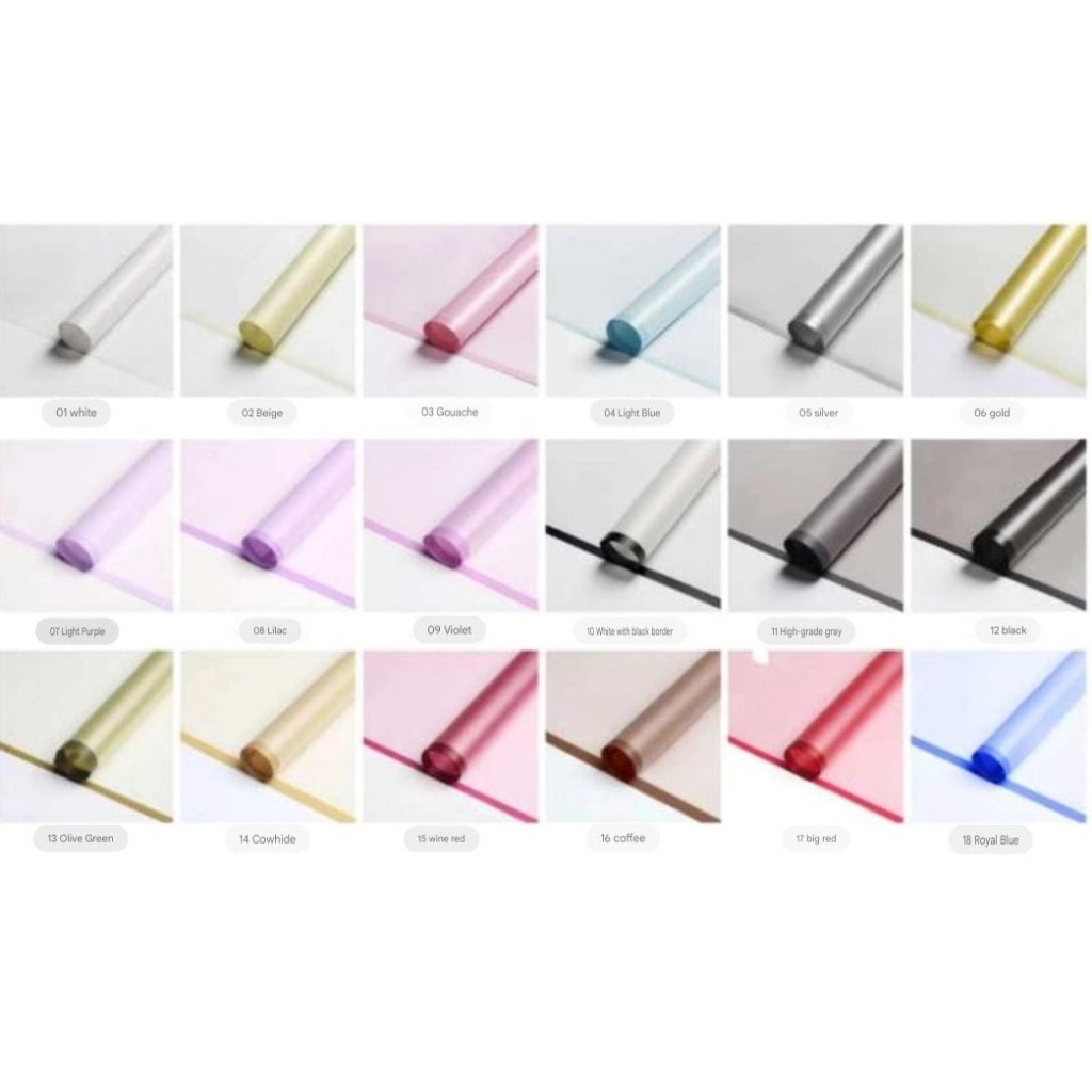 

EDGE MATTE Kertas Bunga Paper Buket Motif Frame Tebal Florist Cellophane pack - isi 20 lembar
