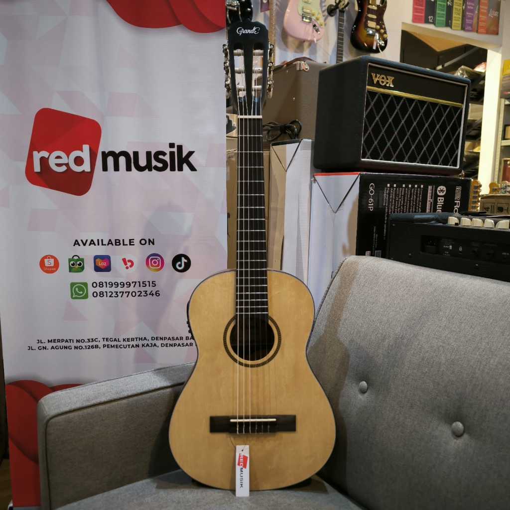 Gitar Classic Grande IC125 EQ Klasik Guitar Grande IC 125EQ Gitar Nylon IC-125 EQ