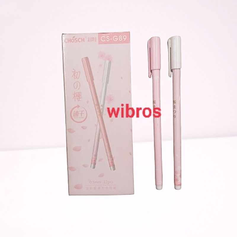 

CHOSCH Gelpen Pena jell Pulpen Pink pastel CS-G89