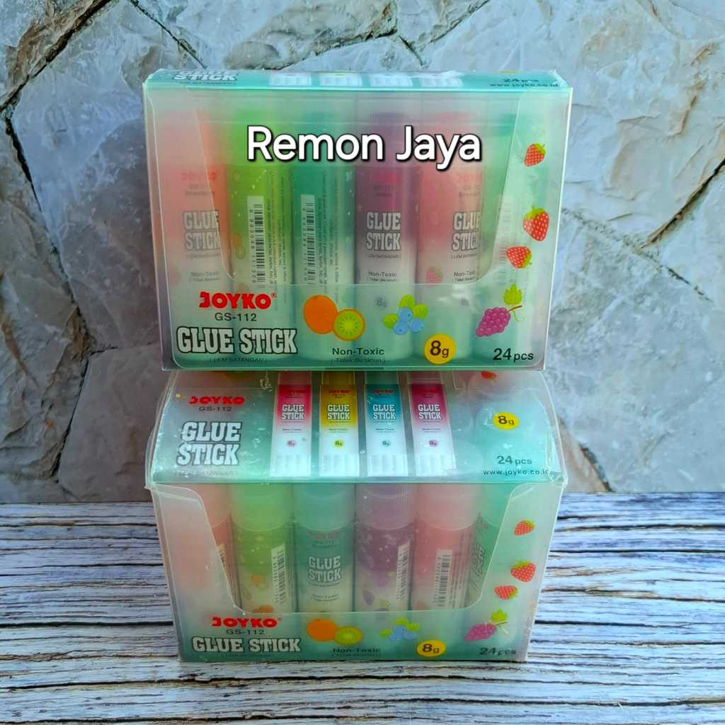 

ISI 3-6-12 PCS Glue Stick Joyko GS-112 Fancy Fruit / Lem Batangan Kertas Warna Pastel