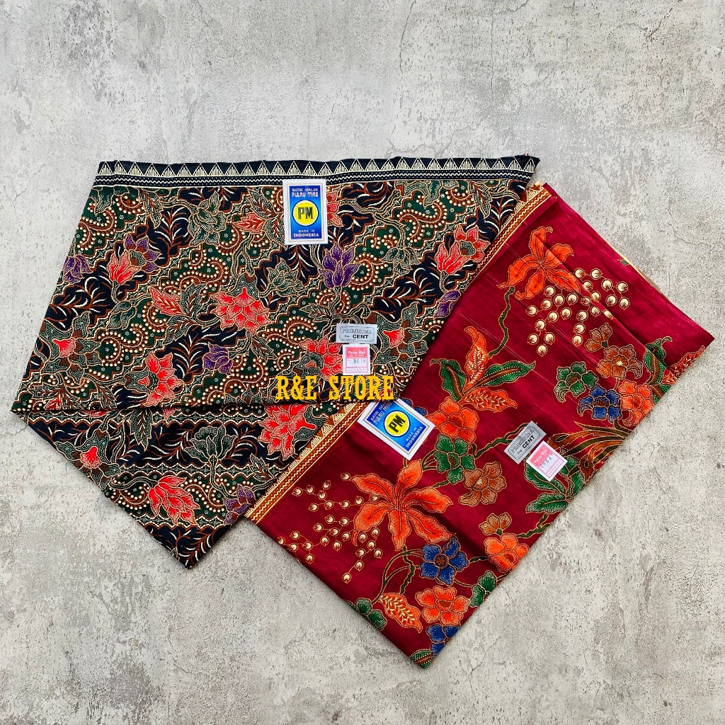 Kain Panjang Batik Kain PM Pulau Mas Cap Cent Jarik Batik Samping Kebat Tapih Sewek Kain Batik Katun