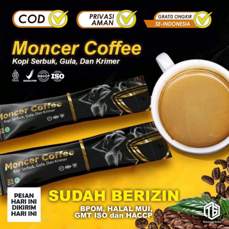 

Terlarisss Monceer Coffee Herbal Halal Teruji 100% Original