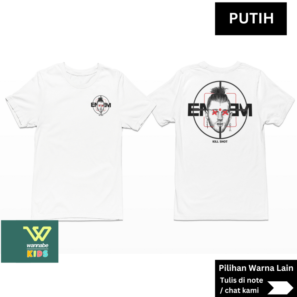 KAOS DEWASA DAN ANAK BAND EMINEM KILLSHOT | Baju Anak Kaos Anak 2 tahun 12 tahun UNISEX
