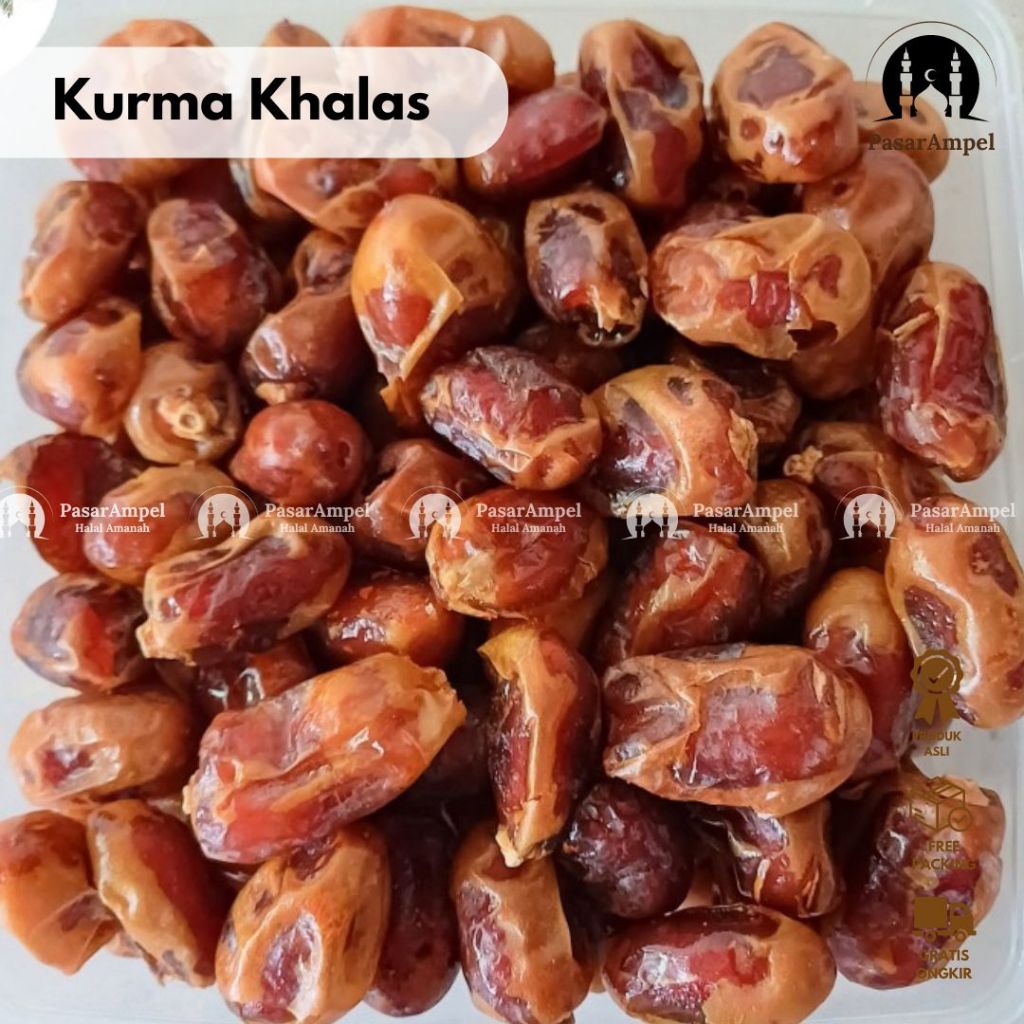 

Kurma Khalas | Kurma Khalas Saad 100gr | Kurma Khalas Samira | Kurma Mesir | Kurma Rosulullah