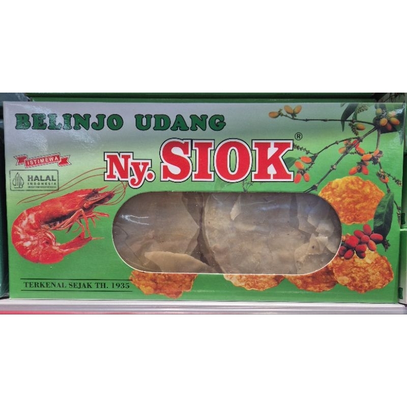 

Krupuk Blinjo Udang Box NY. SIOK Blinjo Shrimp Crackers Box 150g - HK.