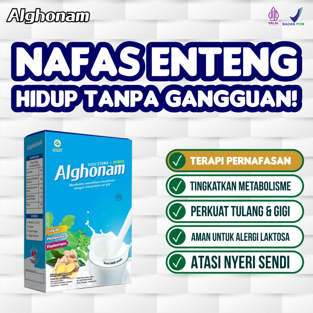 

Alghonam Susu Kambing - Halal, Terdaftar BPOM, Diskon Besar Menanti!