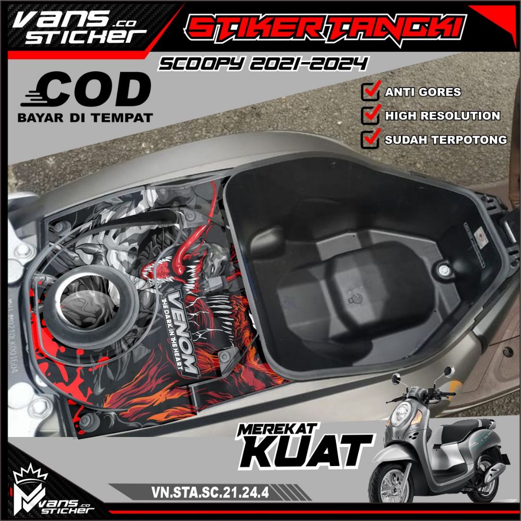 Stiker Tangki Scoopy 2019-2024 Stiker Tangki bensin  Scoopy 2019-2024