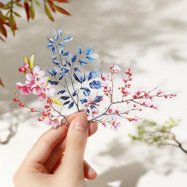 

20pcs/pack PET Stickers, Branches and Leaves Series, Branches and Leaves Theme