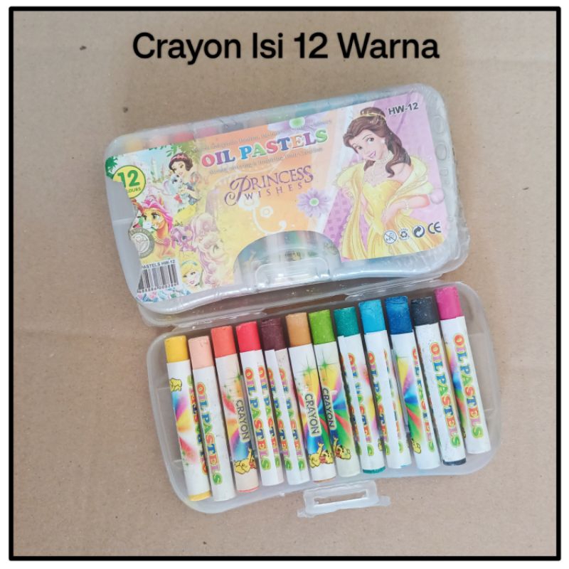 

1 Pcs Crayon Oil Pastels 12 Warna