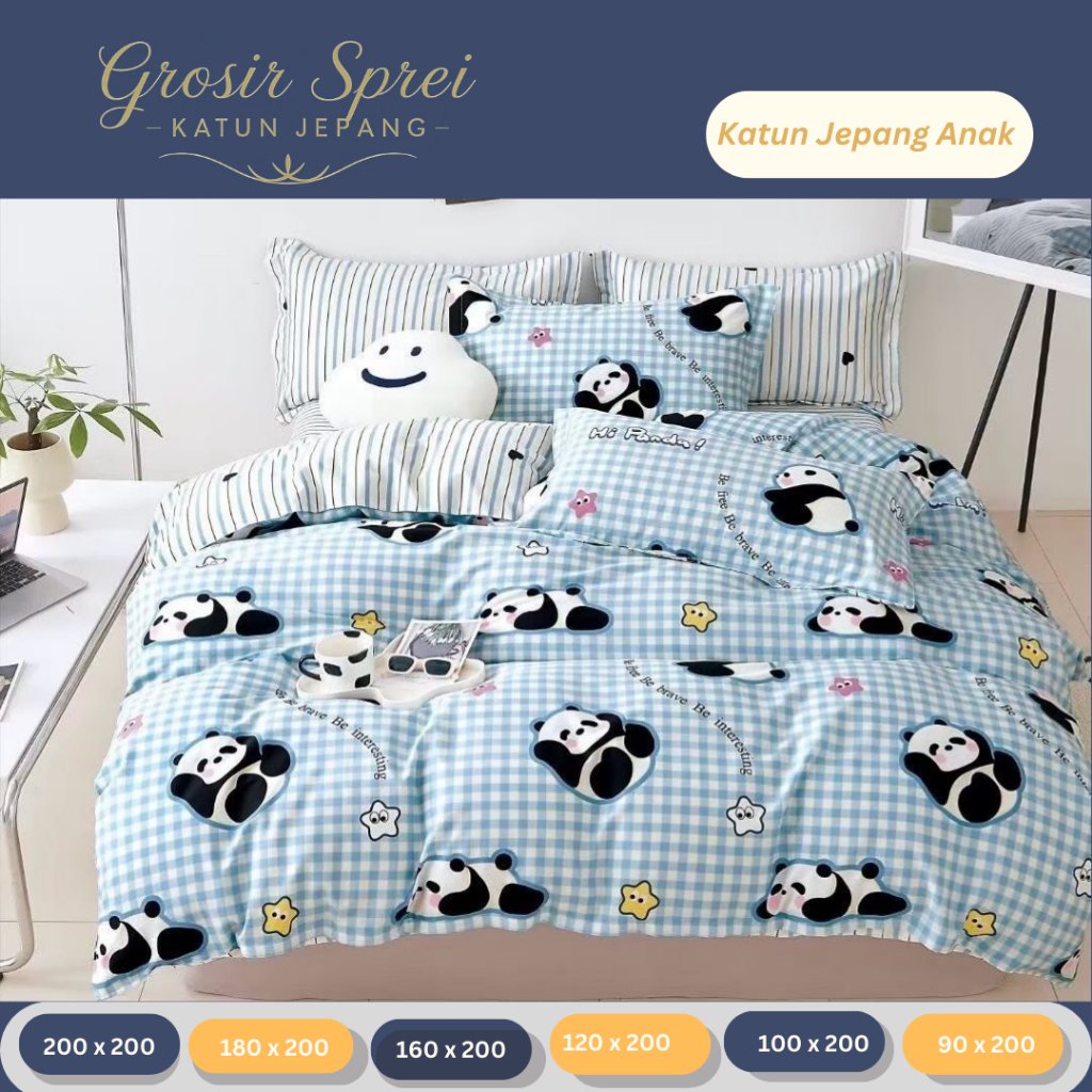 Sprei Katun Jepang Anak Sprei Set Bantal Guling Sprei Set Sprei Karakter Sprei Anak Sprei Bantal Gul