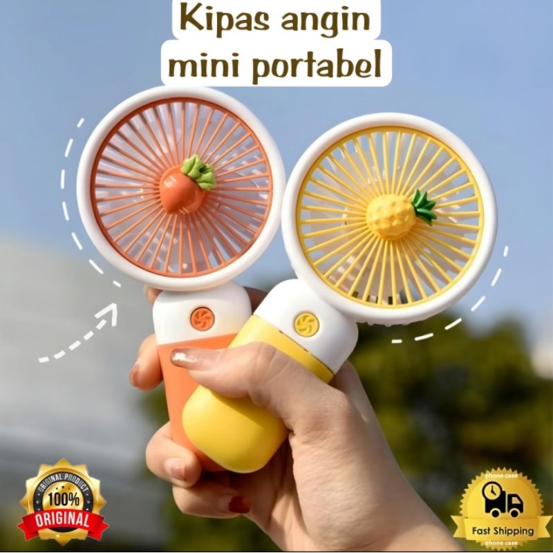 Kipas Angin Buah Mini USB Portable Karakter Buahan Sayuran