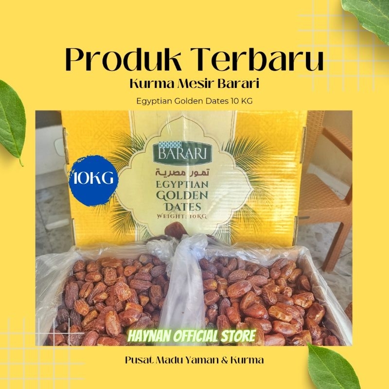 

Kurma Mesir Barari 10KG EXP 2026 PANEN TERBARU ● EGYPTIAN GOLDEN DATES