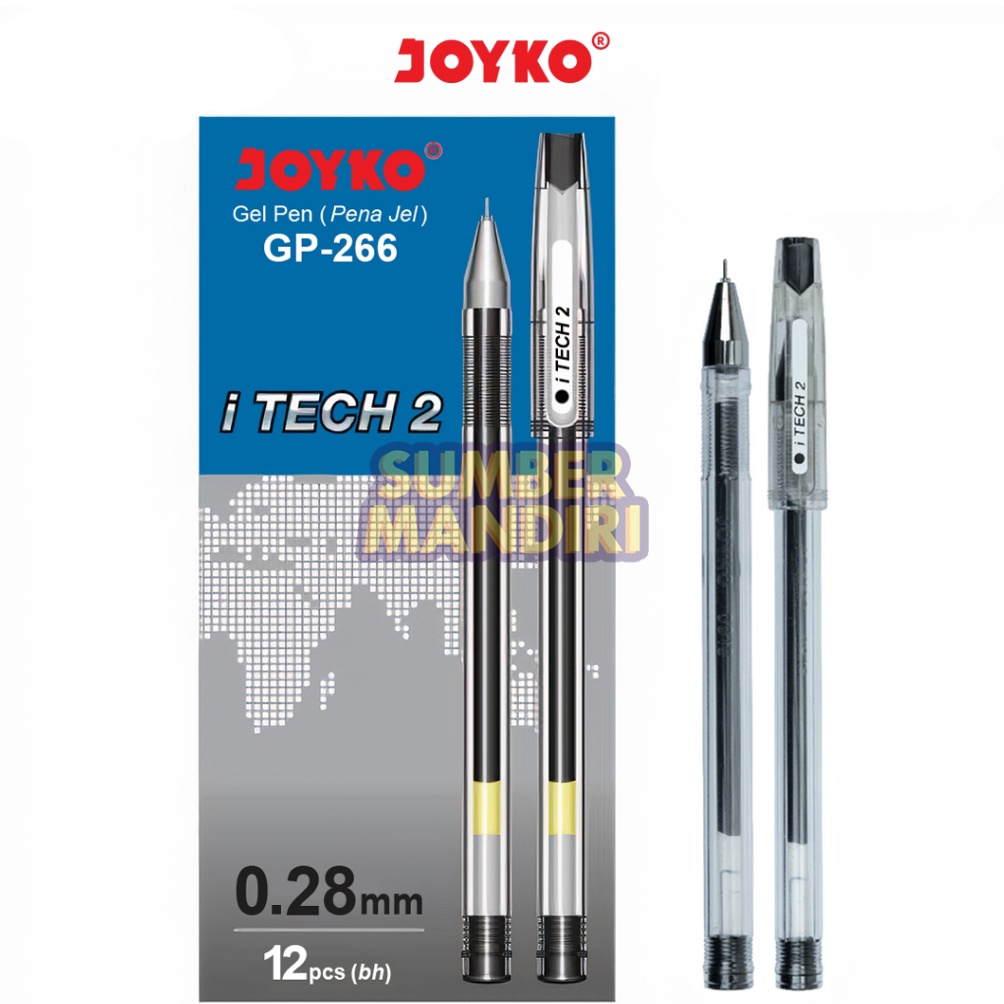 

KODE R6B3 Gel Pen Pulpen Pena Joyko GP266 iTech 2 28 mm 12 PCS