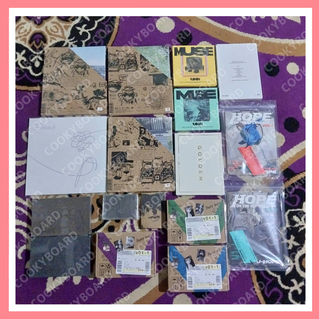 [Cooky Board] Album Sealed DDay Indigo HOTS Golden Face Muse RPWP Jimin Namjoon RM Solo BTS Serenade